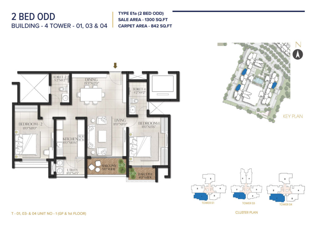aston park at the prestige city, flats in sarjapura bangalore. 2br type e1a