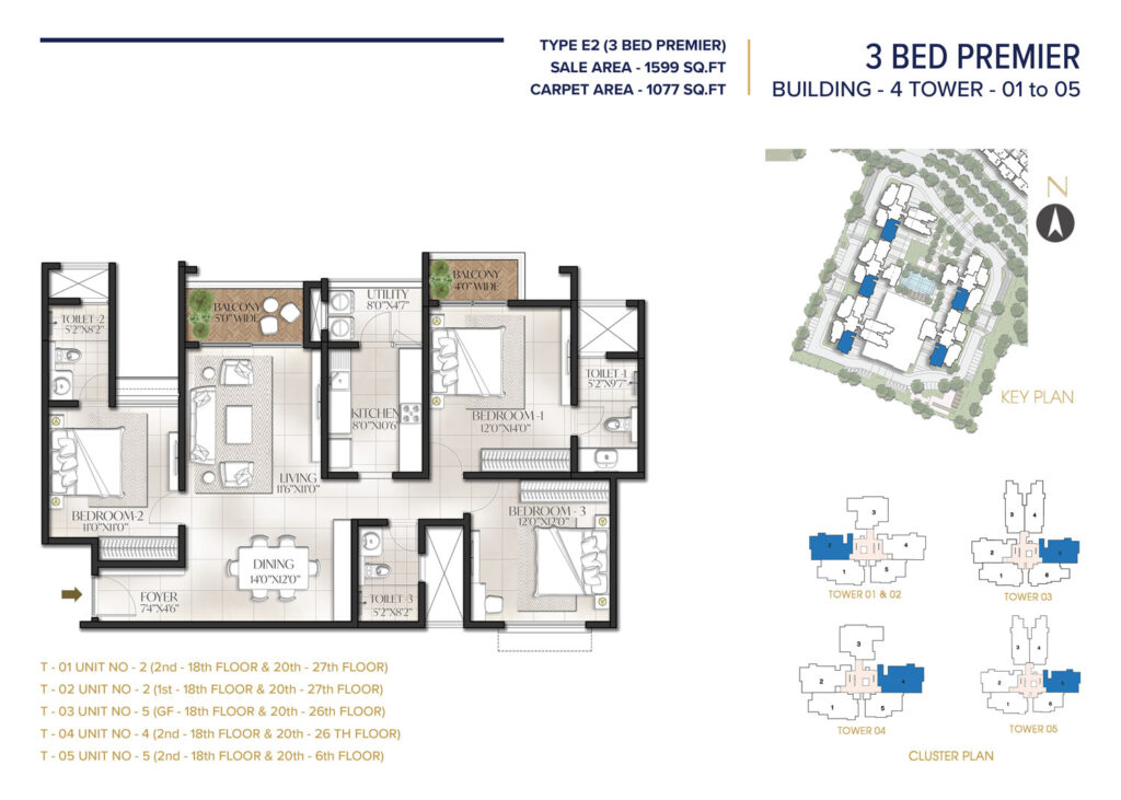 aston park at the prestige city, flats in sarjapura bangalore. 3br type e2