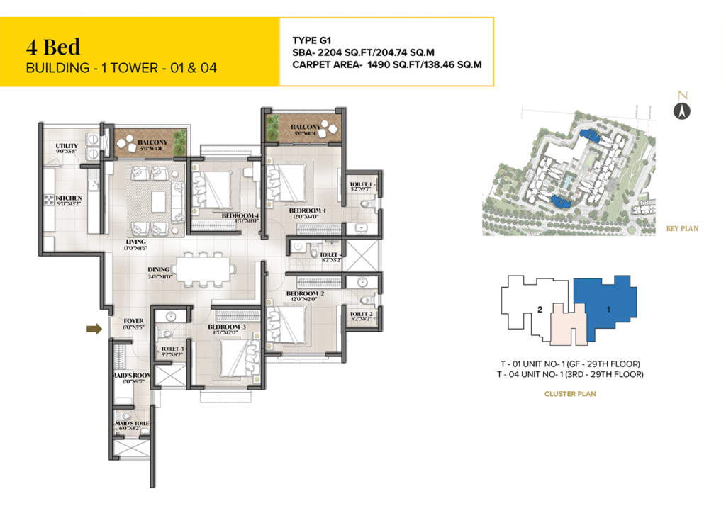 avalon park at the prestige city, flats in sarjapura bangaluru. 4br type g1
