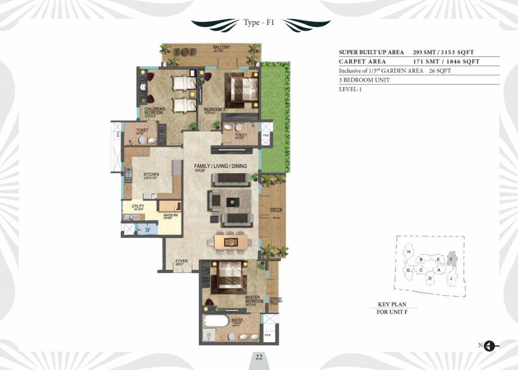 prestige leela residences, flats in kodihalli bangaluru. 4br type f1
