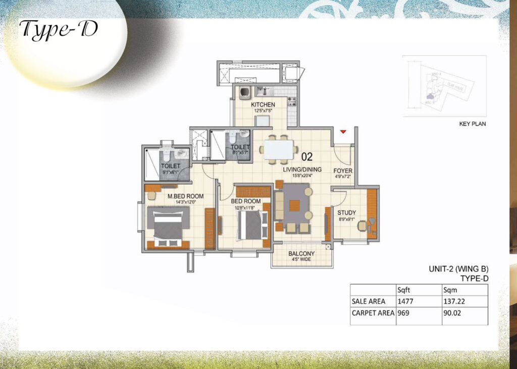 prestige north point, flats in kammanahall bengaluru. 2.5br type d