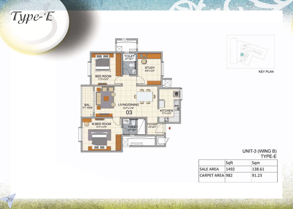 prestige north point, flats in kammanahall bengaluru. 2.5br type e