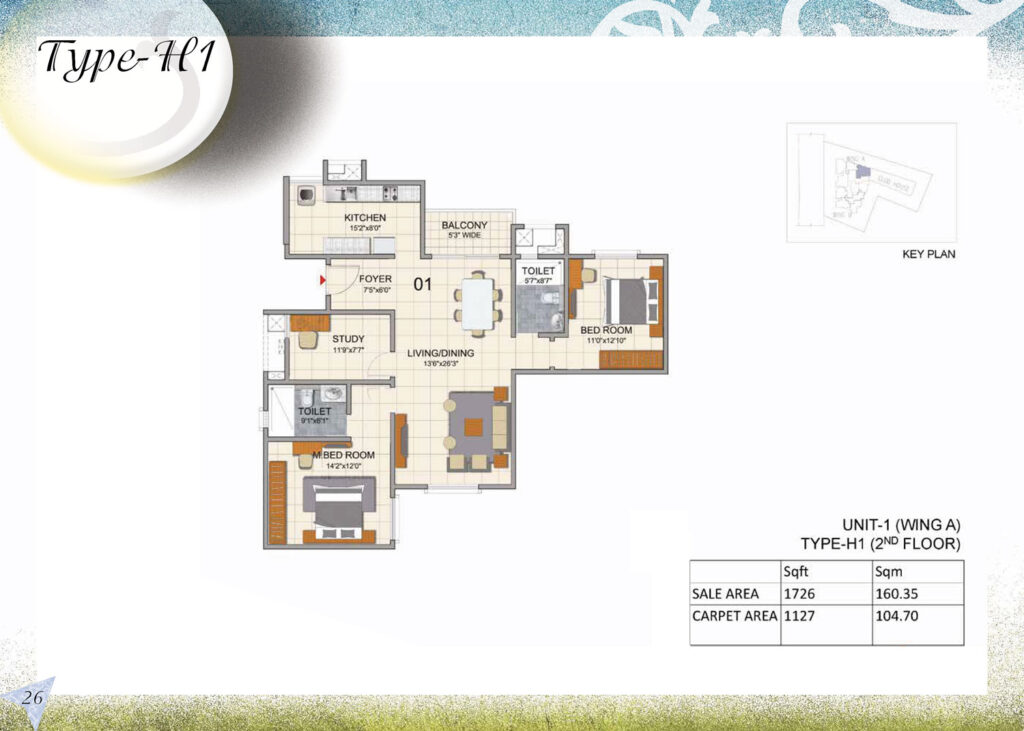 prestige north point, flats in kammanahall bengaluru. 2.5br type h1