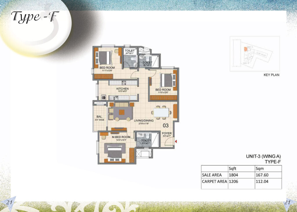 prestige north point, flats in kammanahall bengaluru. 3br type f