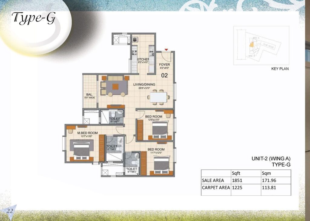 prestige north point, flats in kammanahall bengaluru. 3br type g