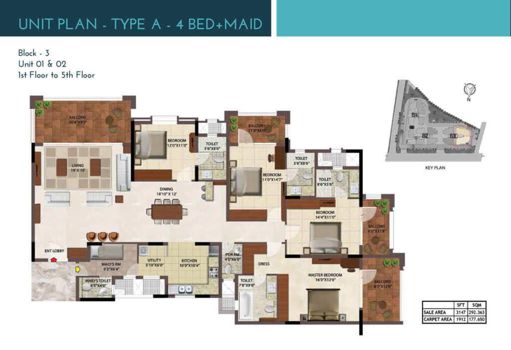 prestige ocean crest, flats in taleigao goa. 4br type a