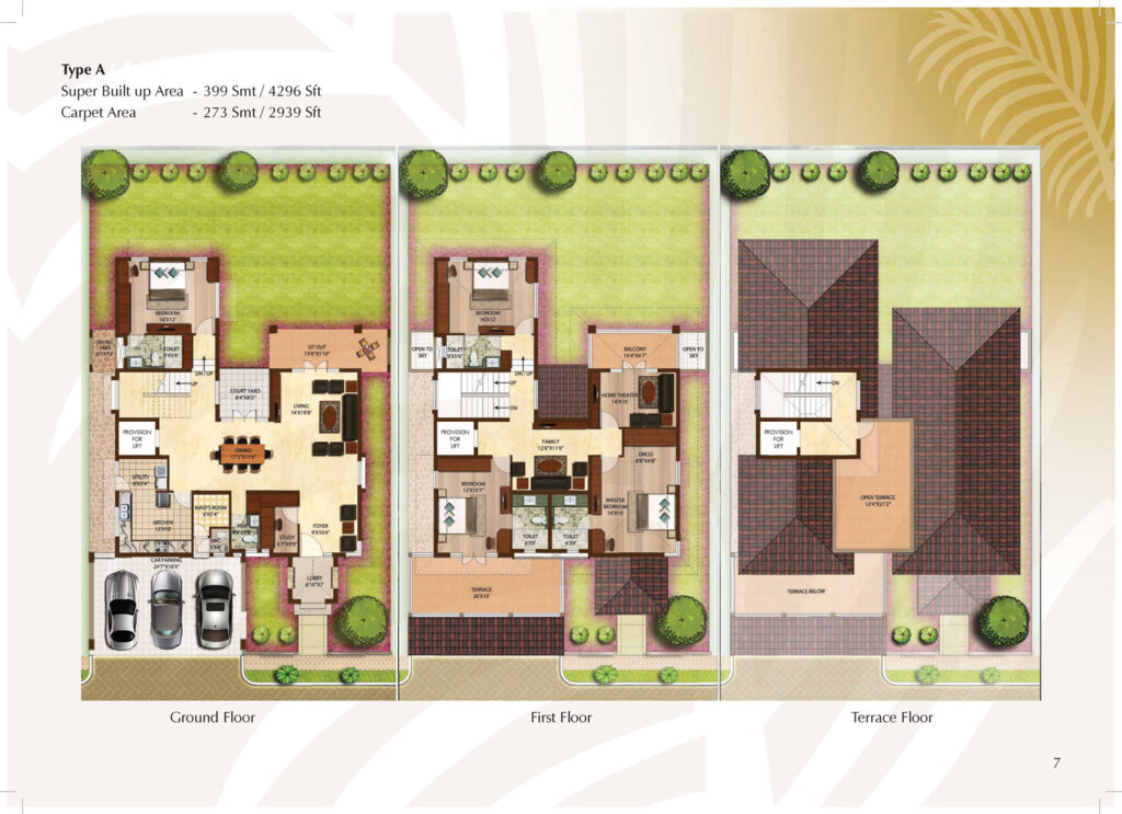 prestige palm residences villas in derlakatte mangalore 4br type a