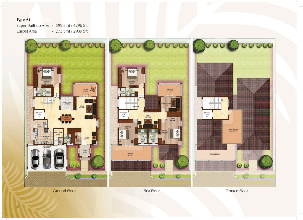 prestige palm residences villas in derlakatte mangalore 4br type a1