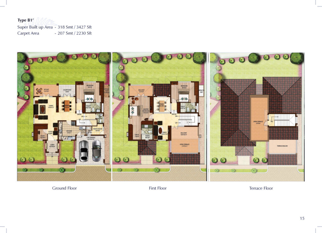 prestige palm residences villas in derlakatte mangalore 3br type b1'