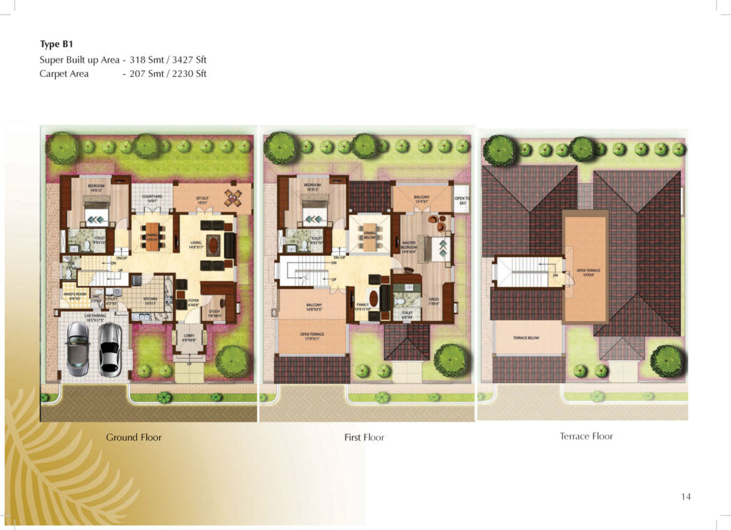 prestige palm residences villas in derlakatte mangalore 4br type b1