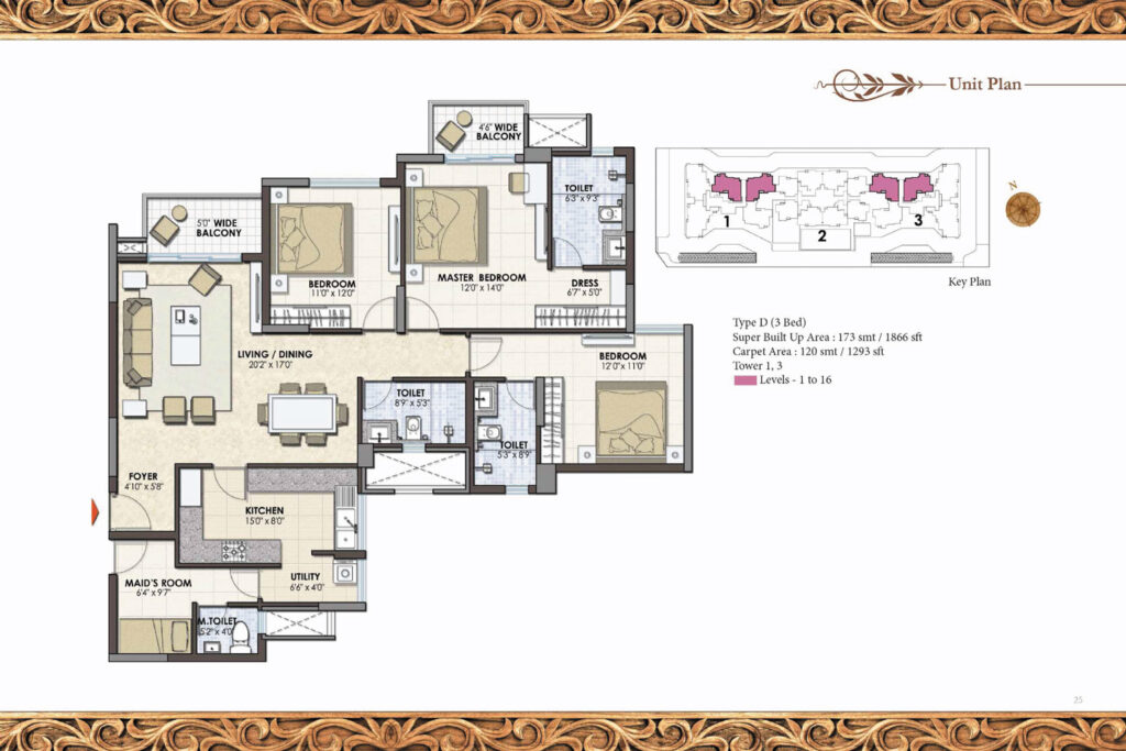 prestige pinewood, flats in koramangala bengaluru. 3br type d