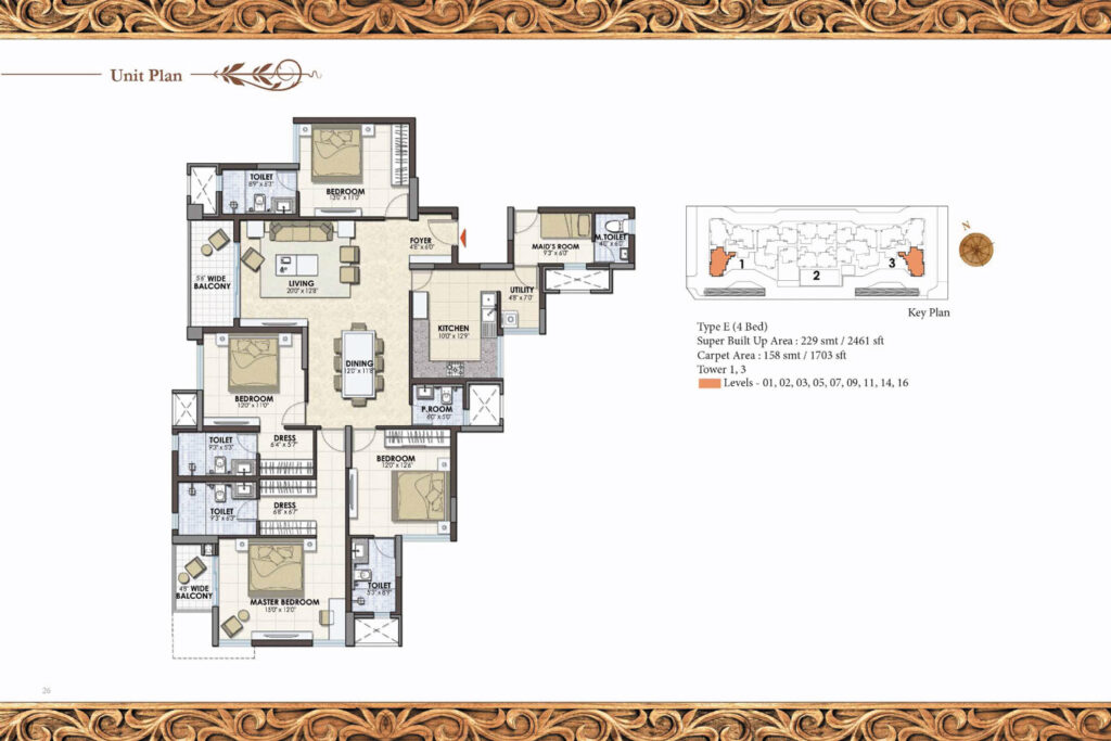 prestige pinewood, flats in koramangala bengaluru. 4br type e