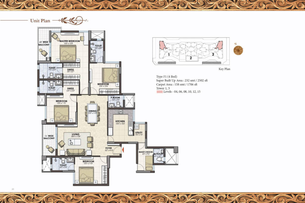 prestige pinewood, flats in koramangala bengaluru. 4br type f1