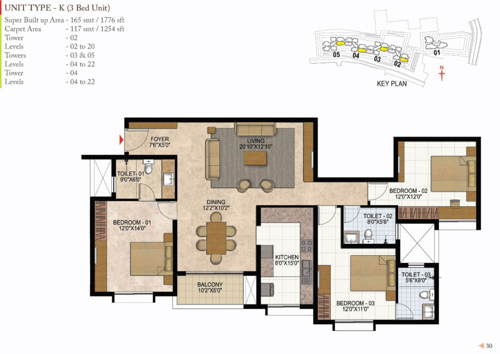 prestige westwoods, flats in rajajinagar bangaluru. 3br type k