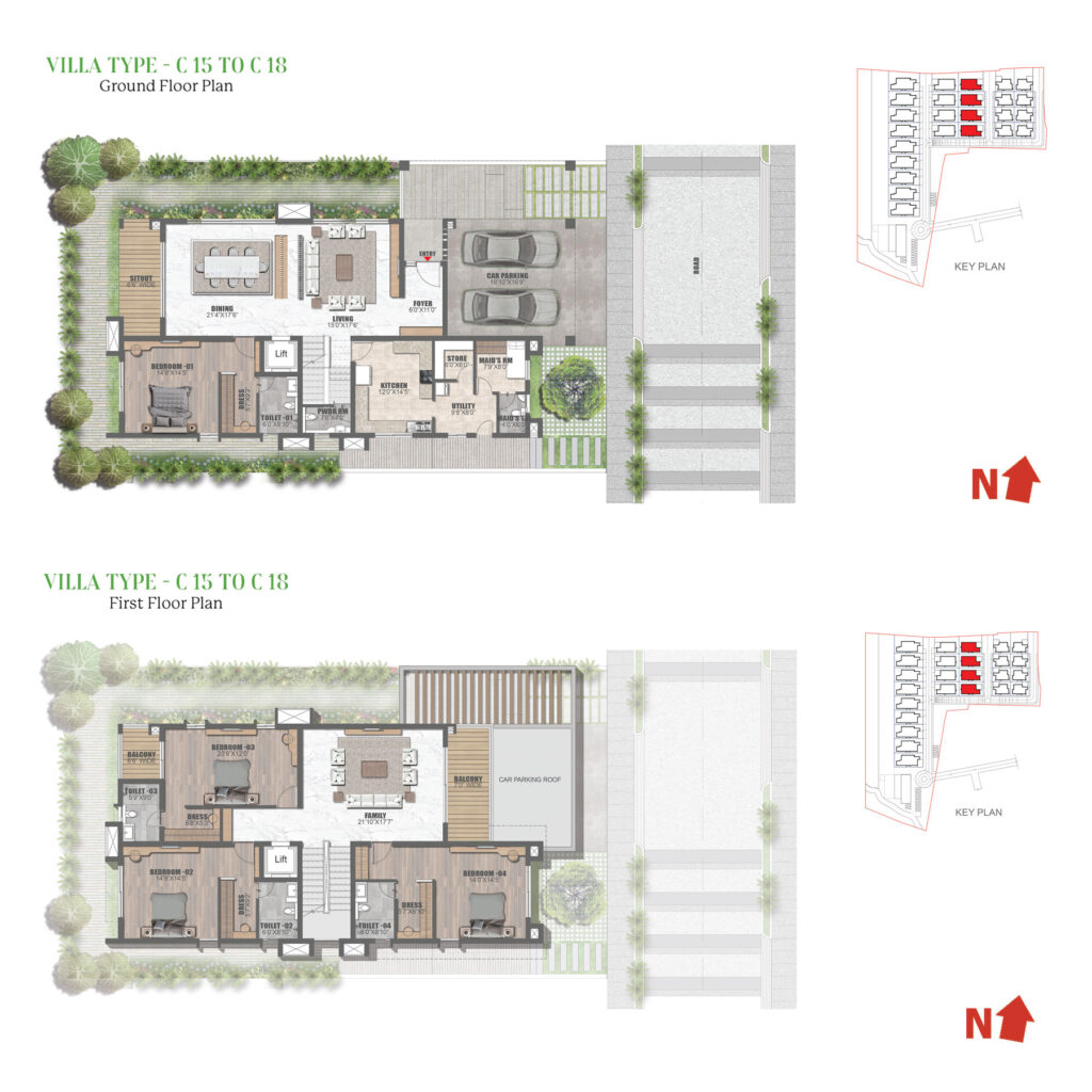 prestige dew drops villas in yelahanka bangalore. 4br type c