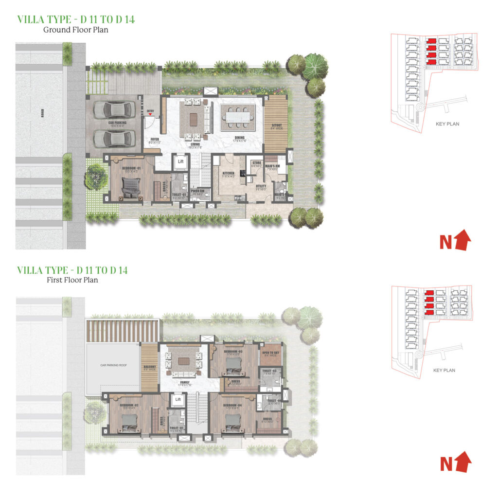 prestige dew drops villas in yelahanka bangalore. 4br type d