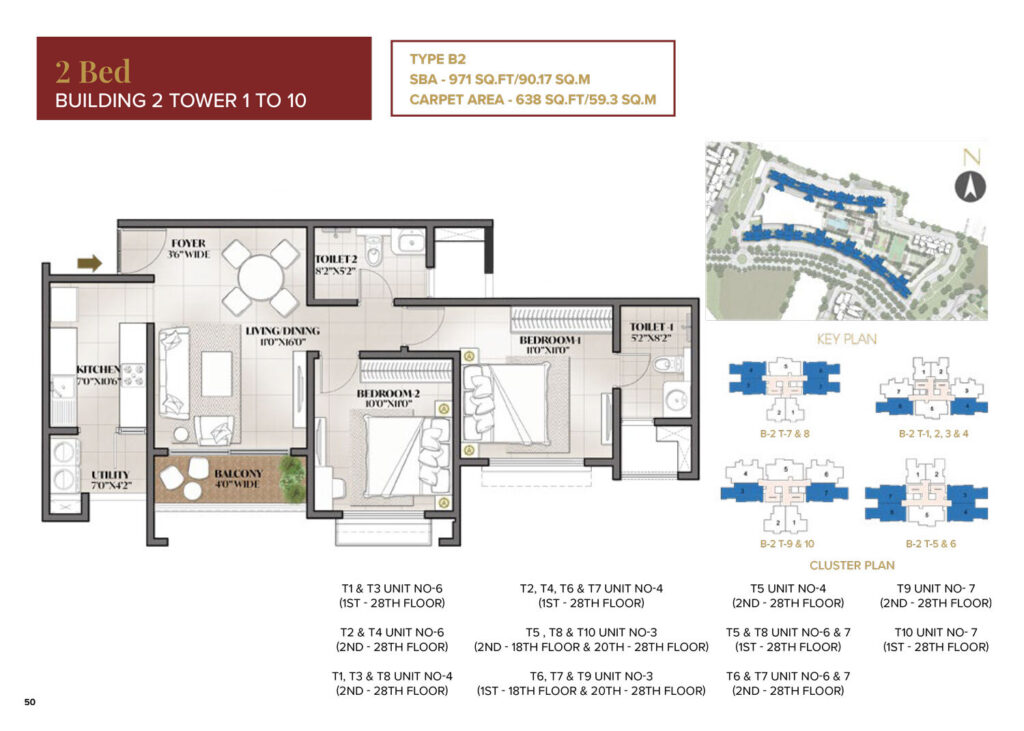 prestige eden park at the prestige city, flats in sarjapur bangalore. 2br type b2