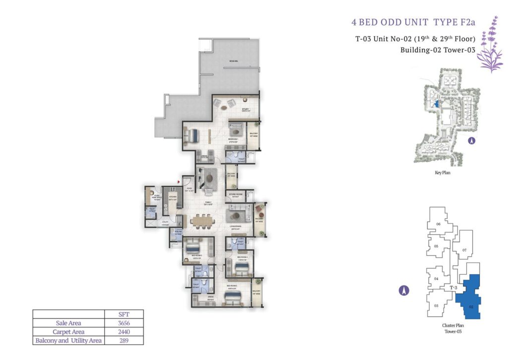 prestige lavender fields, flats in whitefield bangalore. 4br type f2a