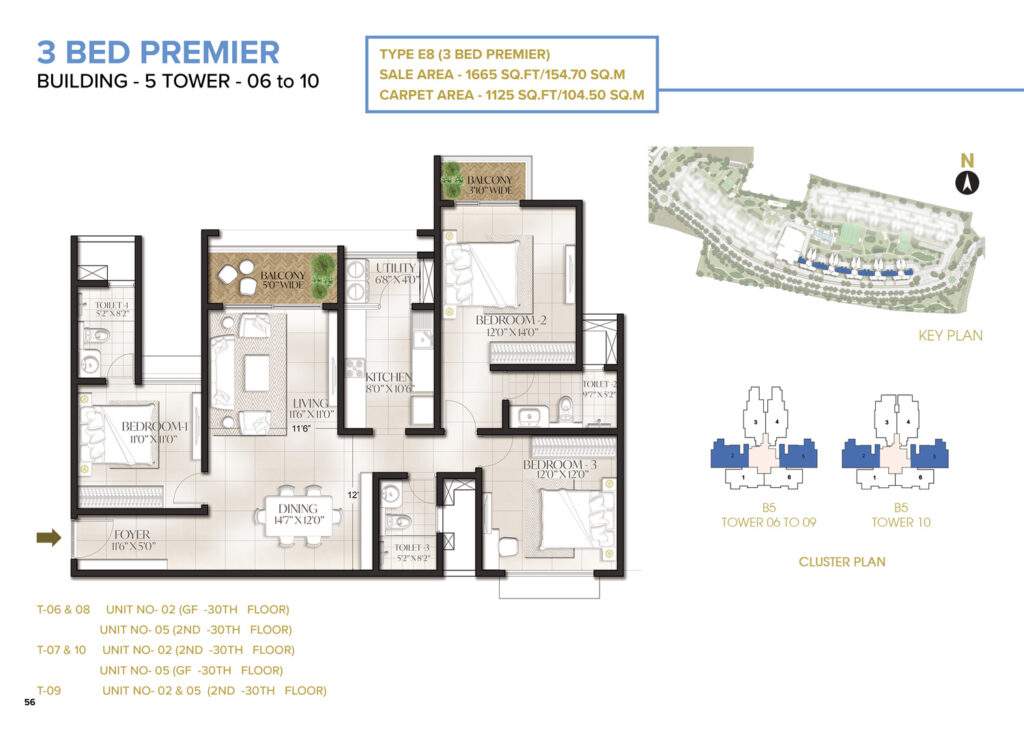 meridian park at the prestige city flats in sarjapur bengaluru 3br type e8