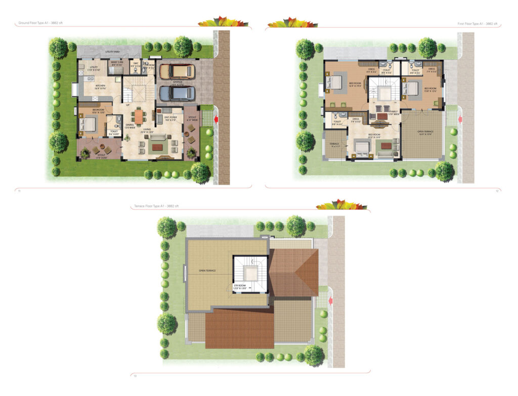 prestige glenwood villas in avalon layout bangalore 4br type a1