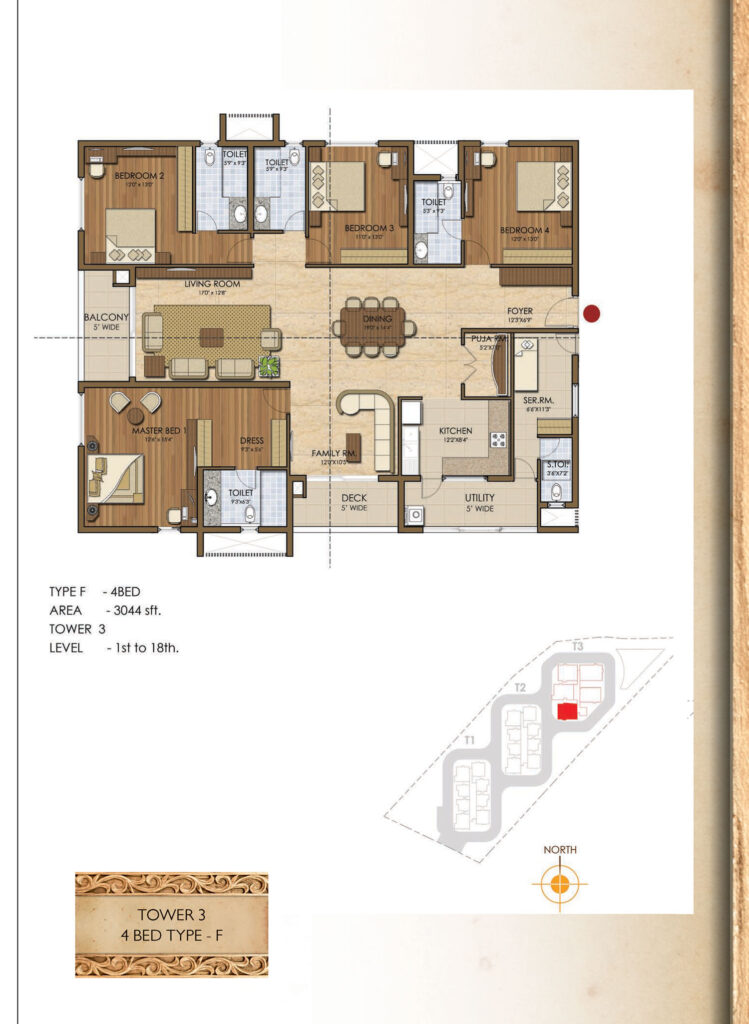 prestige ivy league, flats hitech city road hyderabad. 4br type f