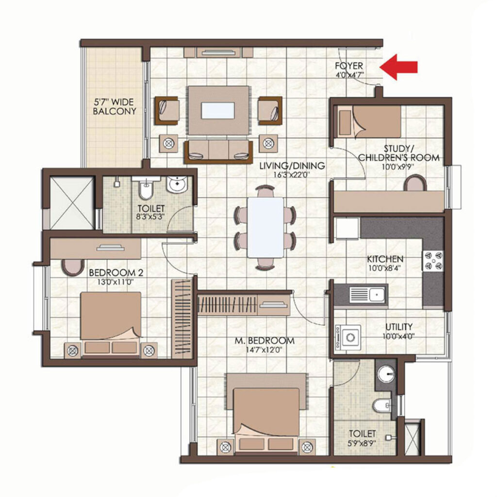 prestige kew gardens, flats in bellandhuru bengaluru. 2.5br type c9
