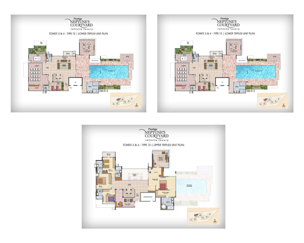 prestige neptunes courtyard flats in cochin kerala 5br type t3