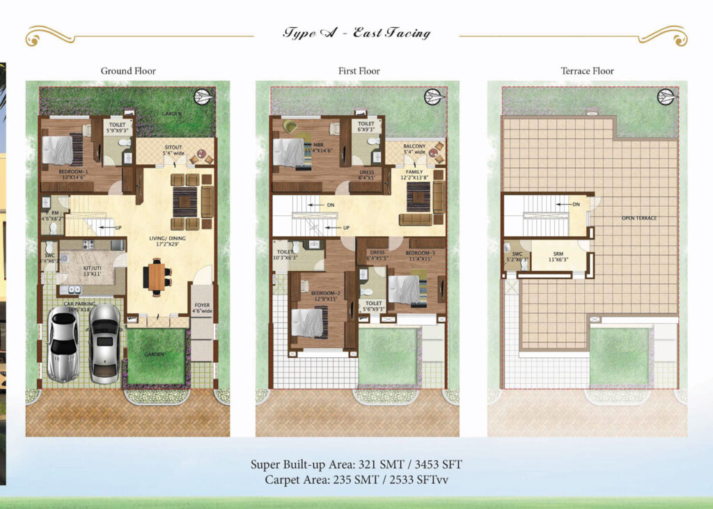 prestige woodside, villas in yelahanka bengaluru. 4br type a