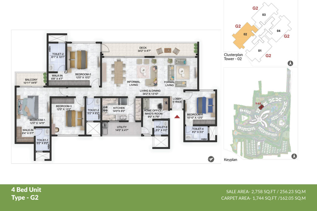 the residences at prestige park grove, flats in chikka banahalli rd bangaluru. 4br type g2